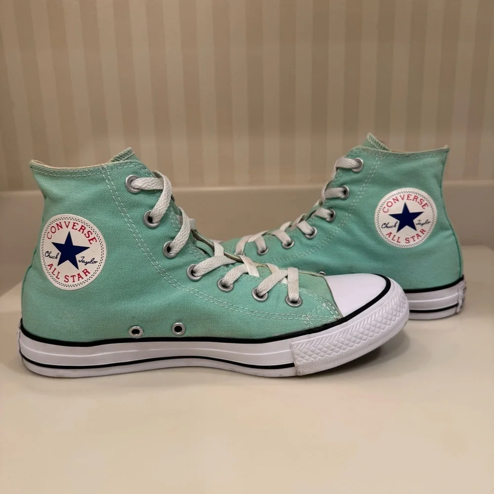 Converse Chuck Taylor All Star High Top Beach Glass Green Sneakers - Picture 11 of 16